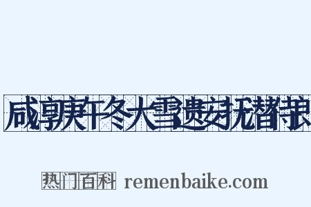咸淳庚午冬大雪遗安抚潜侍郎是什么意思的图片